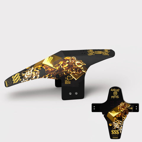 Get Rich Whippet Mountain Bike Mudguard - Ratherberiding | Custom Stemcaps and Mudguards