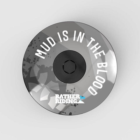 Mud is in the blood Headset Stem Cap | Top Cap - Ratherberiding | Custom Stemcaps and Mudguards