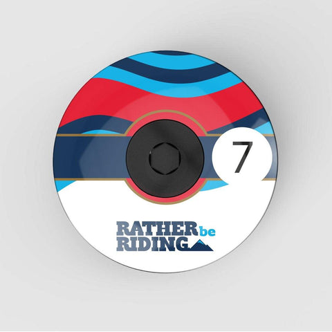Italian Rally Headset Stem Cap | Top Cap - Ratherberiding | Custom Stemcaps and Mudguards