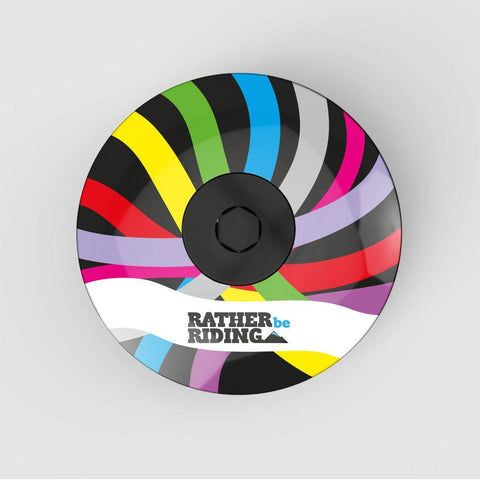 Stripey AF Headset Stem Cap | Top Cap - Ratherberiding | Custom Stemcaps and Mudguards