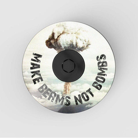 Make Berms Not Bombs Headset Stem Cap | Top Cap - Ratherberiding | Custom Stemcaps and Mudguards