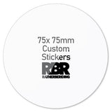 Custom Printed 75 x 75mm Stickers