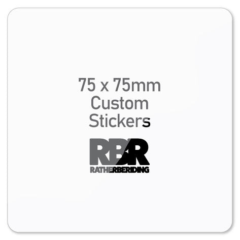 Custom Printed 75 x 75mm Stickers