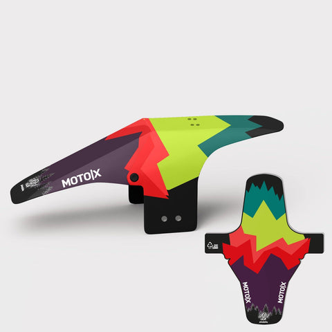 Multicolour bicycle mountain bike front mudguard