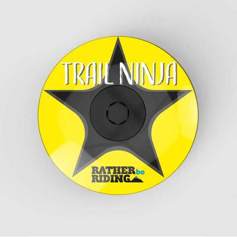 Trail Ninja Headset Stem Cap | Top Cap - Ratherberiding | Custom Stemcaps and Mudguards